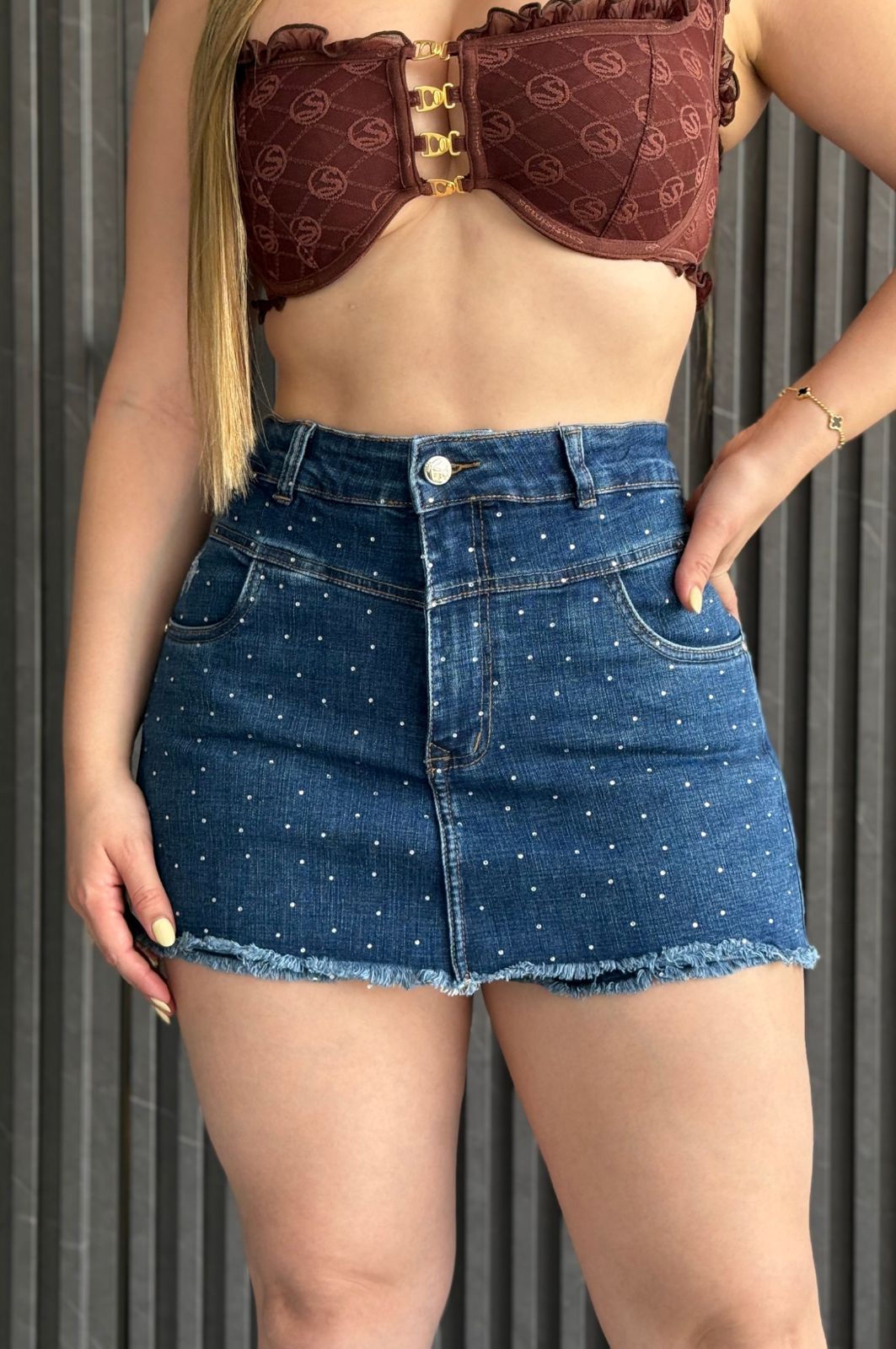 FALDA SHORT PEDRERIA MUJER REF: 6162